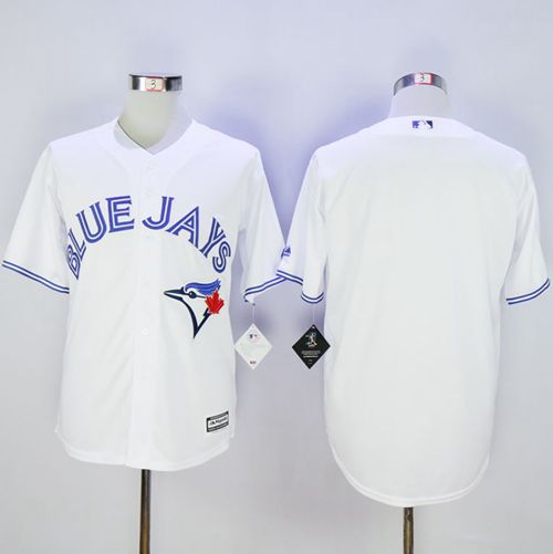 Blue Jays Blank White New Cool Base Stitched MLB Jersey - Click Image to Close